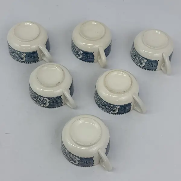 Set of 6 Royal China Currier & Ives Horse And Carriage Coffee Cups