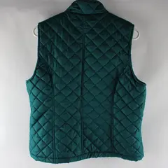 Outer Edge Women's Quilted Zip Vest Forest Green Size Large