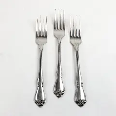 Lot of 3 Oneida Rogers Arbor Rose-True Rose Stainless Steel Forks 7 3/8" 