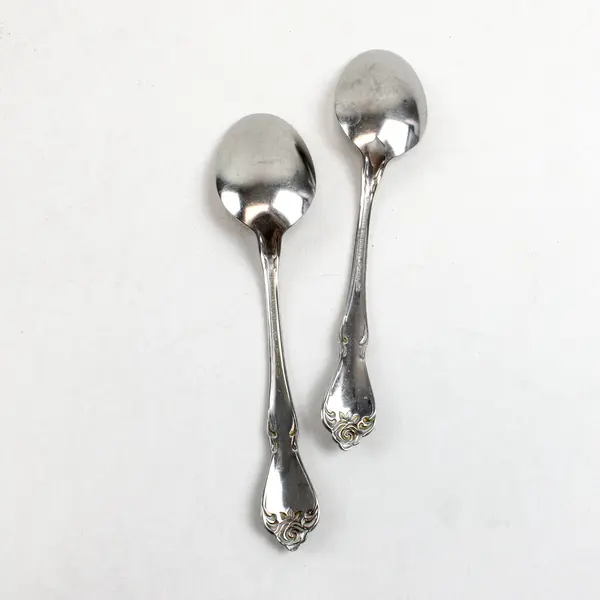Lot of 2 Oneida Rogers Arbor Rose-True Rose Stainless Oval Soup Spoons 6 7/8"