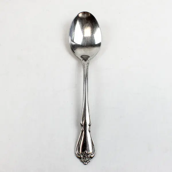 Lot of 2 Oneida Rogers Arbor Rose-True Rose Stainless Oval Soup Spoons 6 7/8"