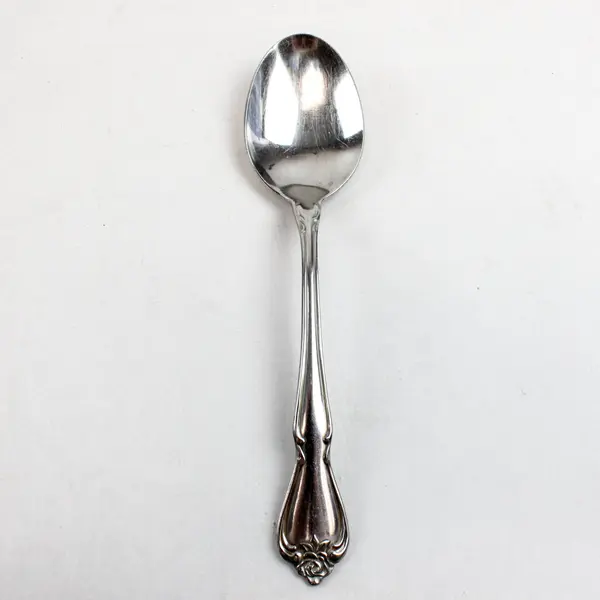 Lot of 3 Oneida Rogers Arbor Rose-True Rose Stainless Oval Soup Spoons 6 7/8"