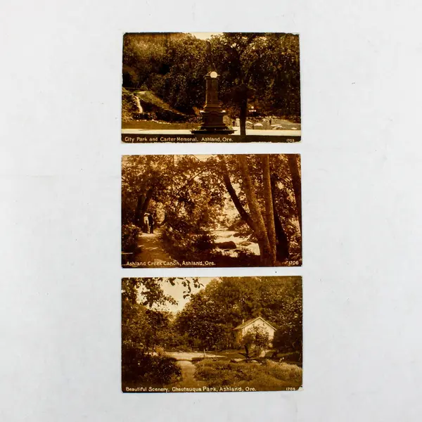 Lot of 3 Antique 1911-12 Ashland Oregon Park Litho Postcards Pacific Novelty Co.
