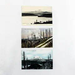 Lot of 3 1903-1907 Washington Mt St Helens Mt Rainier Topo Postcards