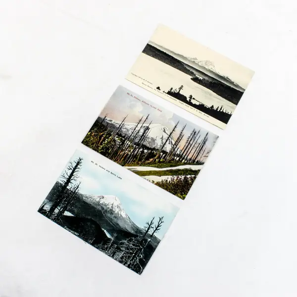 Lot of 3 1903-1907 Washington Mt St Helens Mt Rainier Topo Postcards