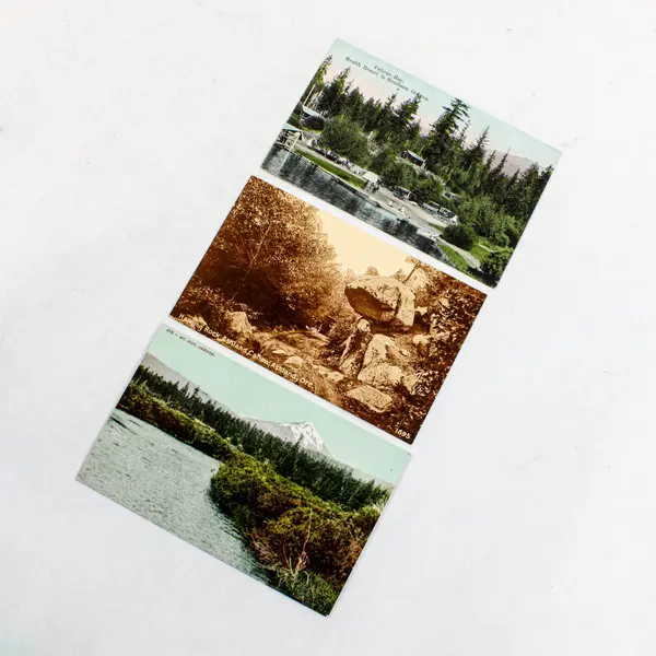 Lot of 3 VTG Southern Oregon Postcards Mt Pitt Pelican Bay Hanging Rock