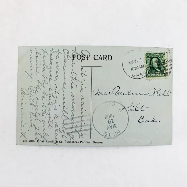 Lot Of 2 Vintage 1908-09 Mt Hood Oregon Litho Postcards