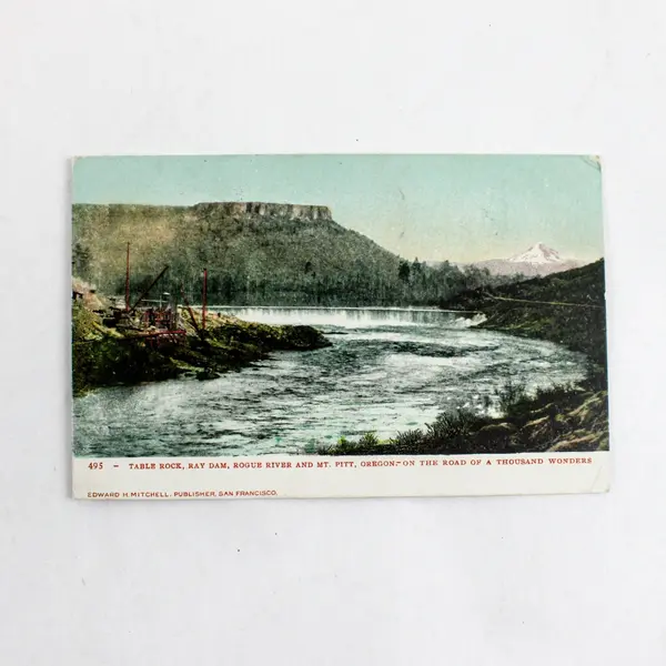 Lot Of 2 1907 Dam Postcards Sweetwater Calif Rogue River Oregon Hilts Postmark