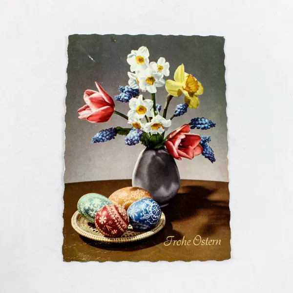 Lot Of 3 Vintage 1960s German Easter Greeting Postcards 