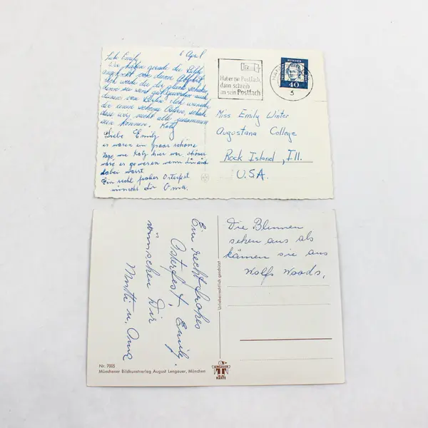 Lot Of 3 Vintage 1960s German Easter Greeting Postcards 