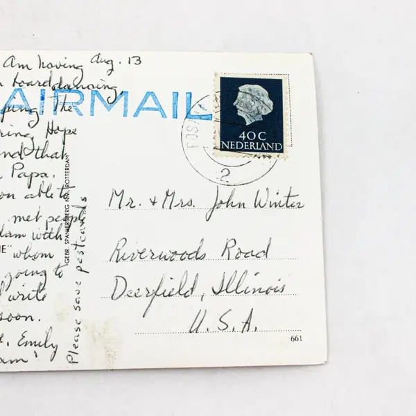 VTG 1950s SS Ryndam Ocean Liner Holland America Line RPPC Postcard