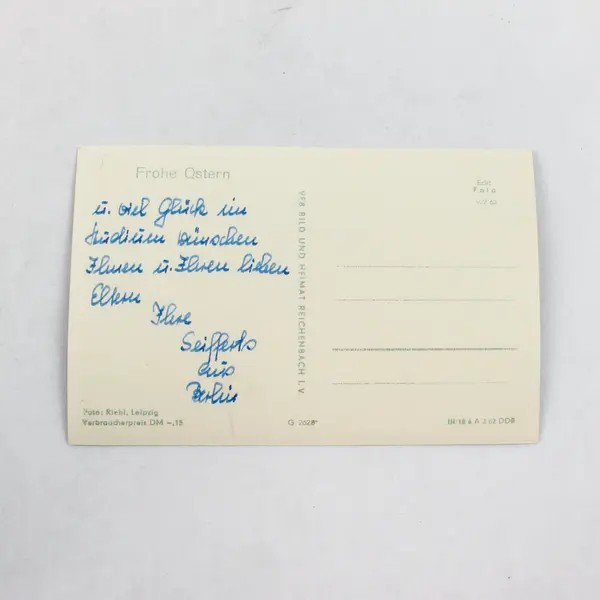 1962 Easter Baby Chick German DDR RPPC Real Photo Postcard