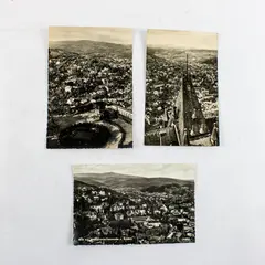 Lot Of 3 VTG 1950s Wernigerode East Germany Bird's-Eye View RPPC Postcards