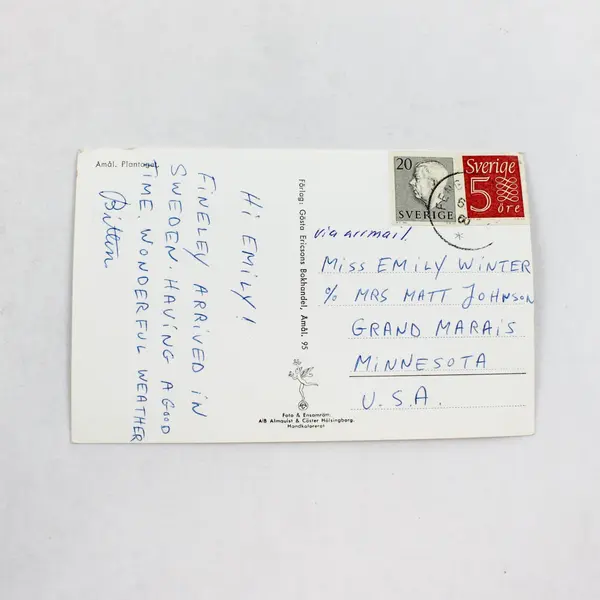 Vintage 1960 Plantaget Park Amal Sweden Postcard