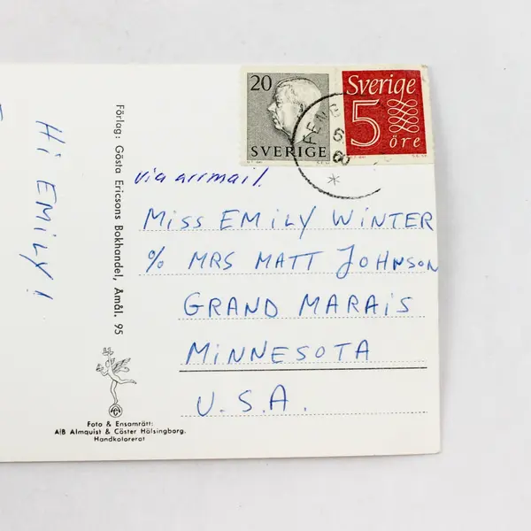 Vintage 1960 Plantaget Park Amal Sweden Postcard