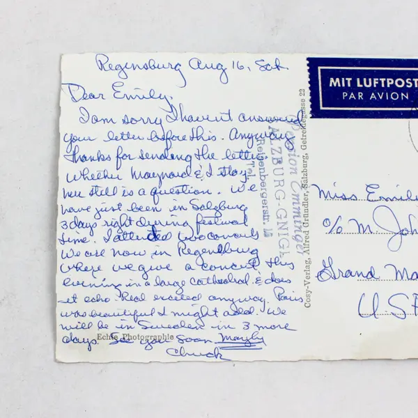 VTG 1960 Pension Emminger Guest House Salzburg Austria RPPC Postcard
