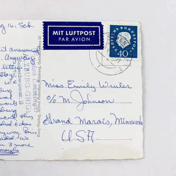 VTG 1960 Pension Emminger Guest House Salzburg Austria RPPC Postcard