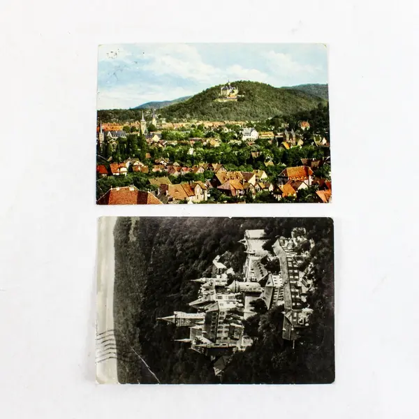 Lot of 2 1960s Wernigerode Castle Postcards East Germany