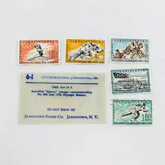 Set Of 5 Czechoslovakia 1960 Olympic Sports SC #962-63B Used