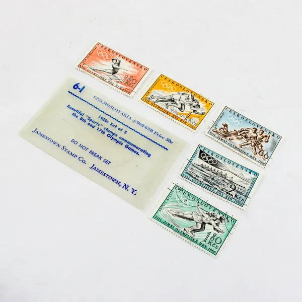 Set Of 5 Czechoslovakia 1960 Olympic Sports SC #962-63B Used