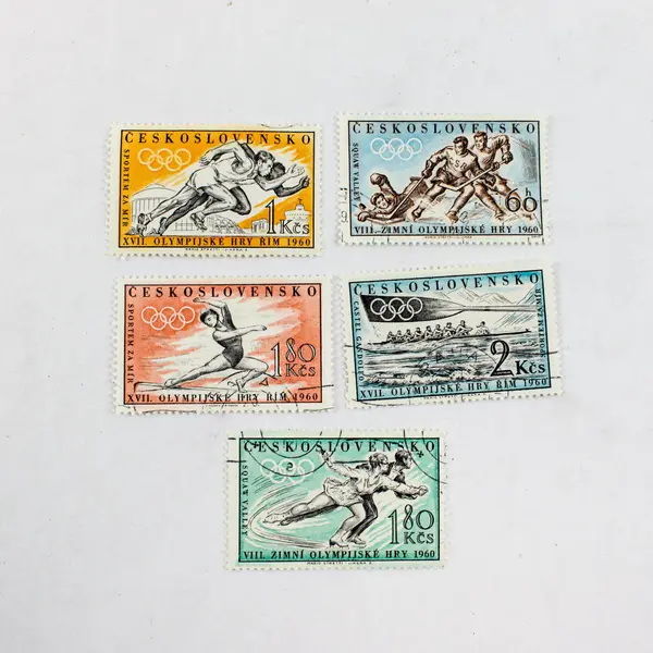 Set Of 5 Czechoslovakia 1960 Olympic Sports SC #962-63B Used