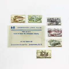 Set Of 6 Czechoslovakia 1958 Automobile Stamps SC #B90-95 Used