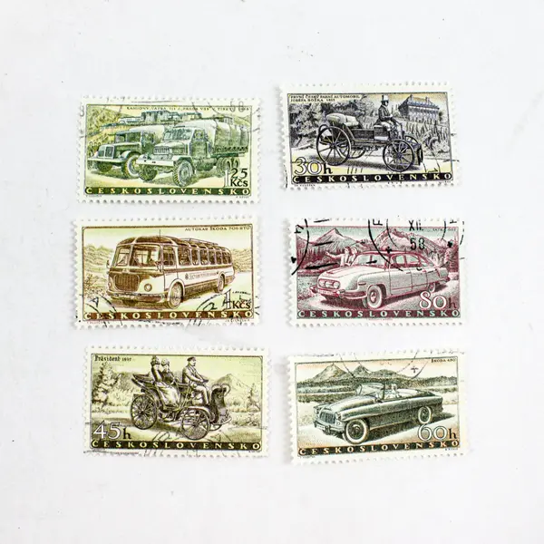 Set Of 6 Czechoslovakia 1958 Automobile Stamps SC #B90-95 Used