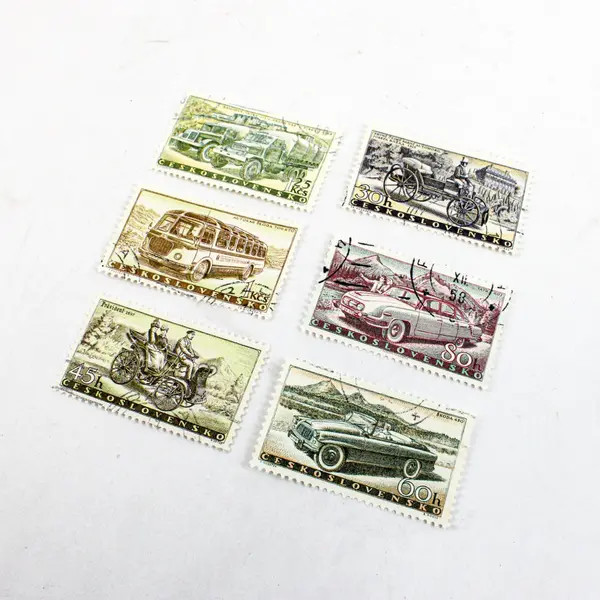 Set Of 6 Czechoslovakia 1958 Automobile Stamps SC #B90-95 Used