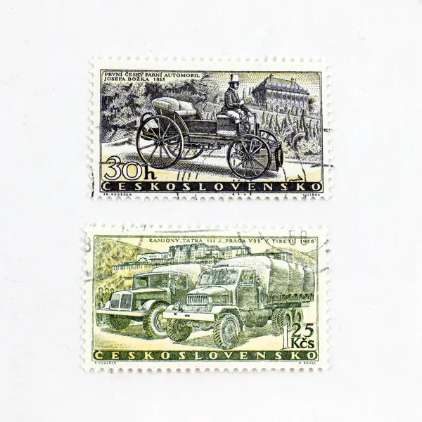 Set Of 6 Czechoslovakia 1958 Automobile Stamps SC #B90-95 Used