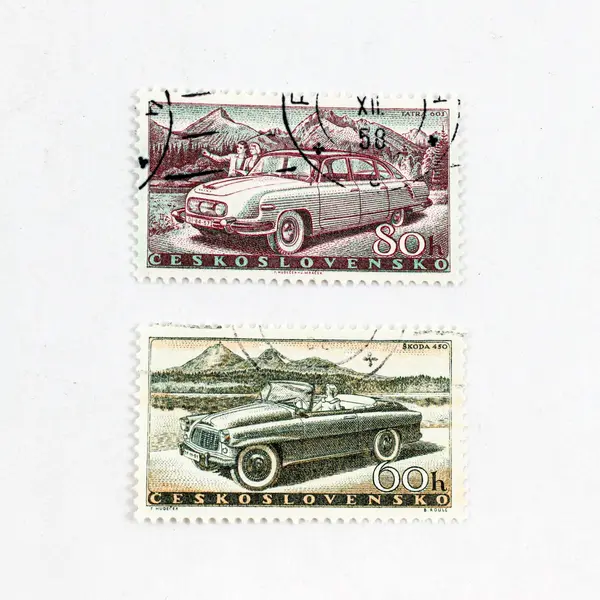 Set Of 6 Czechoslovakia 1958 Automobile Stamps SC #B90-95 Used