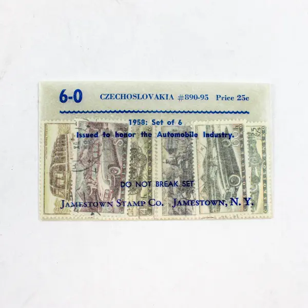 Set Of 6 Czechoslovakia 1958 Automobile Stamps SC #B90-95 Used