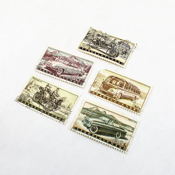 Set Of 5 Czechoslovakia 1958 Automobile Stamps SC #B90-94 Used
