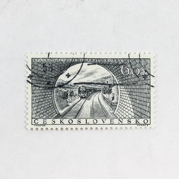 Lot Of 4 Czechoslovakia 1955 Infrastructure Stamps SC #727-30 Used