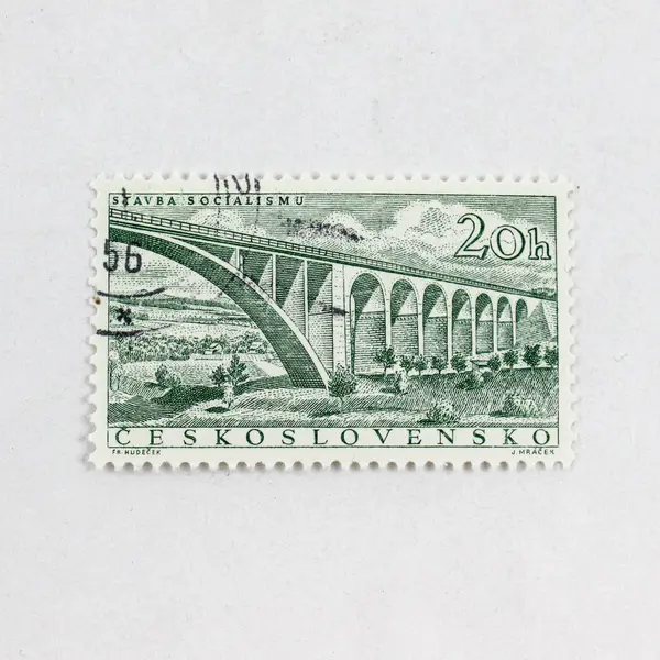 Lot Of 4 Czechoslovakia 1955 Infrastructure Stamps SC #727-30 Used