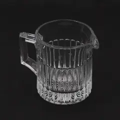 Vintage Heisey Narrow Flute Clear Glass Creamer Raised Rim