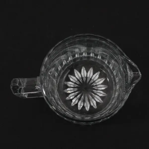 Vintage Heisey Narrow Flute Clear Glass Creamer Raised Rim