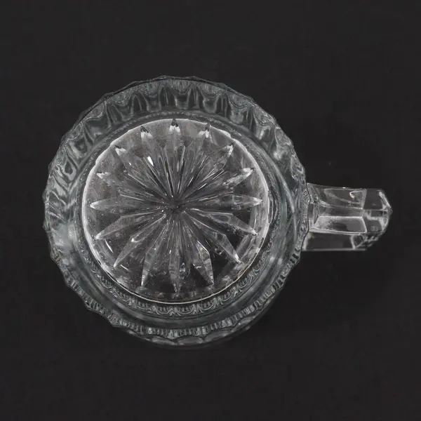 Vintage Heisey Narrow Flute Clear Glass Creamer Raised Rim