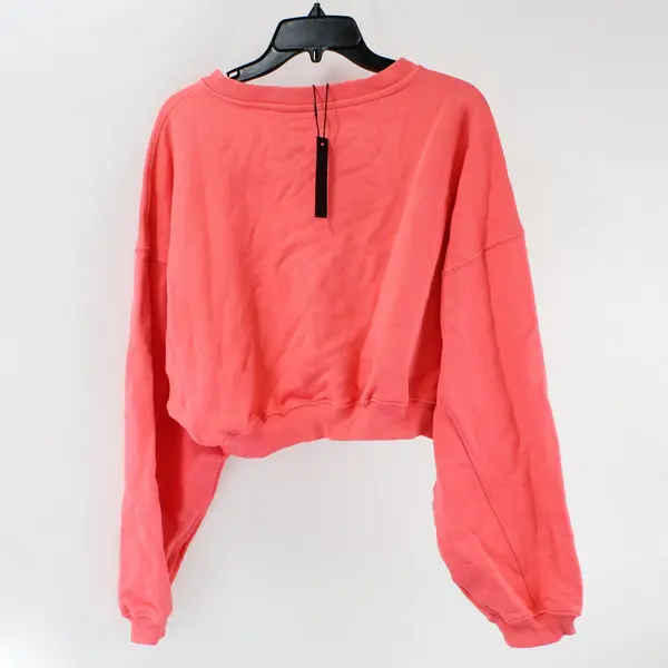 Oner Active Women's Amplify Pink V-Neck Cropped Sweatshirt Large