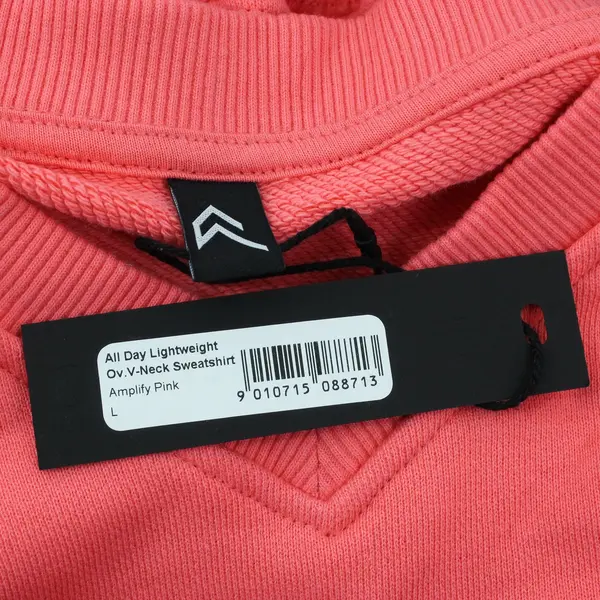 Oner Active Women's Amplify Pink V-Neck Cropped Sweatshirt Large