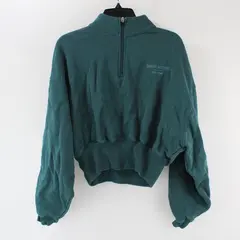 Oner Active Women's Large Teal Green Cropped Sweatshirt Pullover