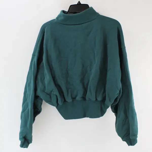 Oner Active Women's Large Teal Green Cropped Sweatshirt Pullover