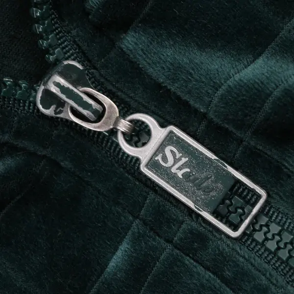 Vintage Slade Women's Forest Green Velour Track Jacket XL