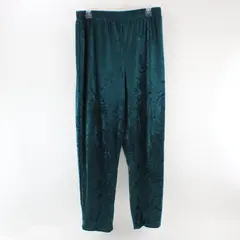 Vintage Componix Shiny Teal Velour Pants Women's 1X Tapered Leg 80s 90s