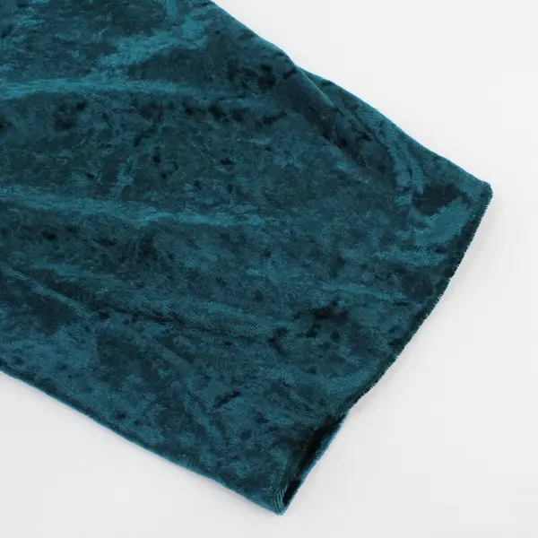 Vintage Componix Shiny Teal Velour Pants Women's 1X Tapered Leg 80s 90s