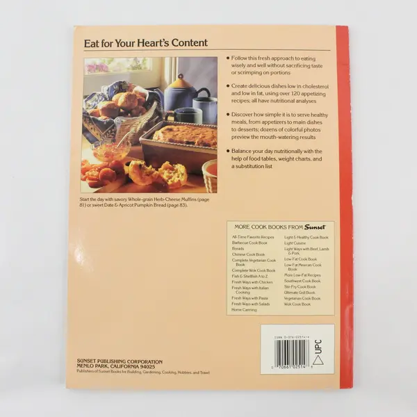 Vintage Sunset Low Cholesterol Cook Book 1994 Paperback Good