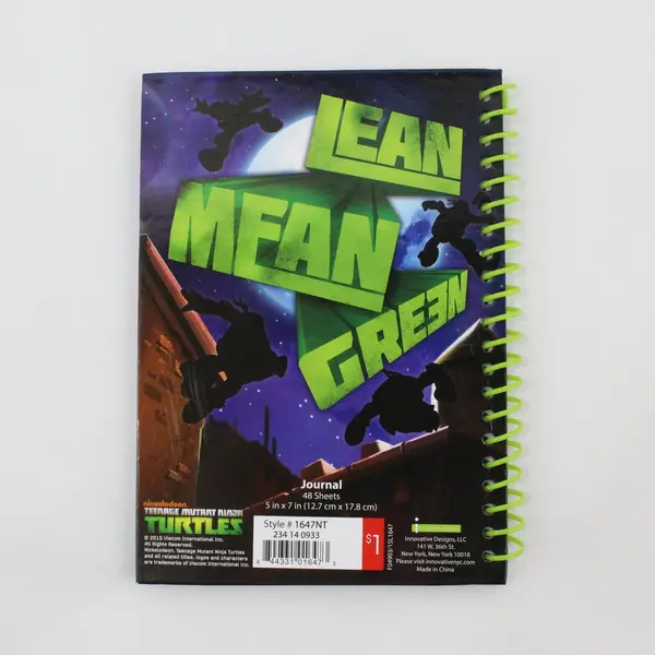 Teenage Mutant Ninja Turtles Spiral Bound Hardcover Journal 48 Sheets Blank 2015