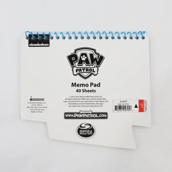 Innovative Designs Paw Patrol Great Job! Pups! MemoPad 40ct No-Line Spiral Bound