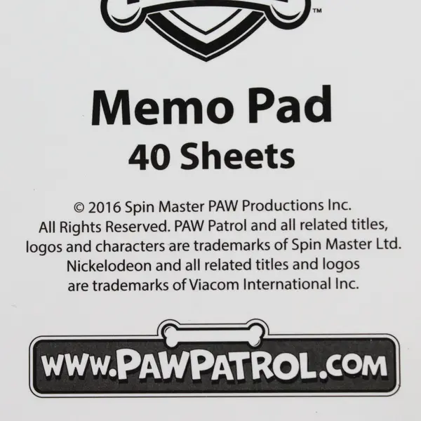 Innovative Designs Paw Patrol Great Job! Pups! MemoPad 40ct No-Line Spiral Bound