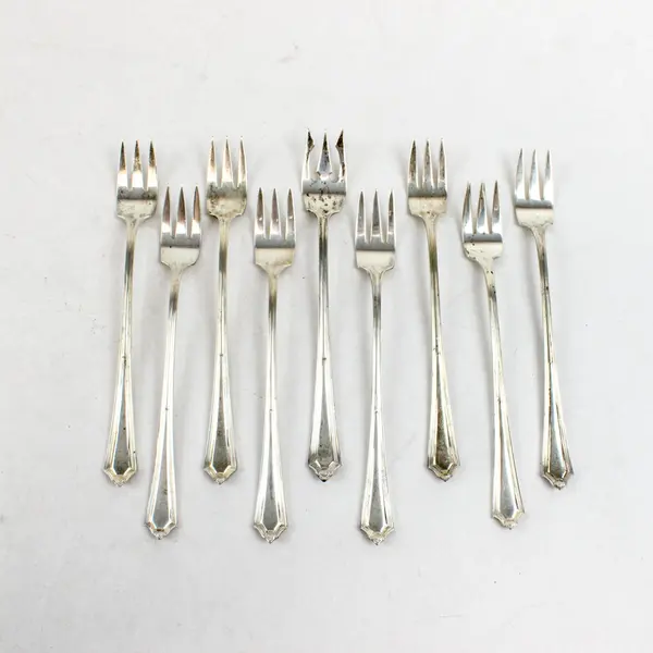 Lot of 8 Cocktail Forks Appetizer Dessert Serving Flatware