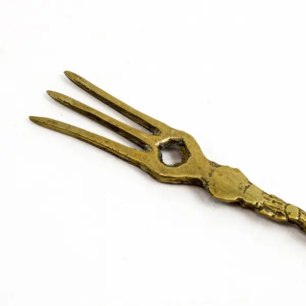 Italian-Style Baroque Figural Handle Cocktail Olive Fork 5.5"
